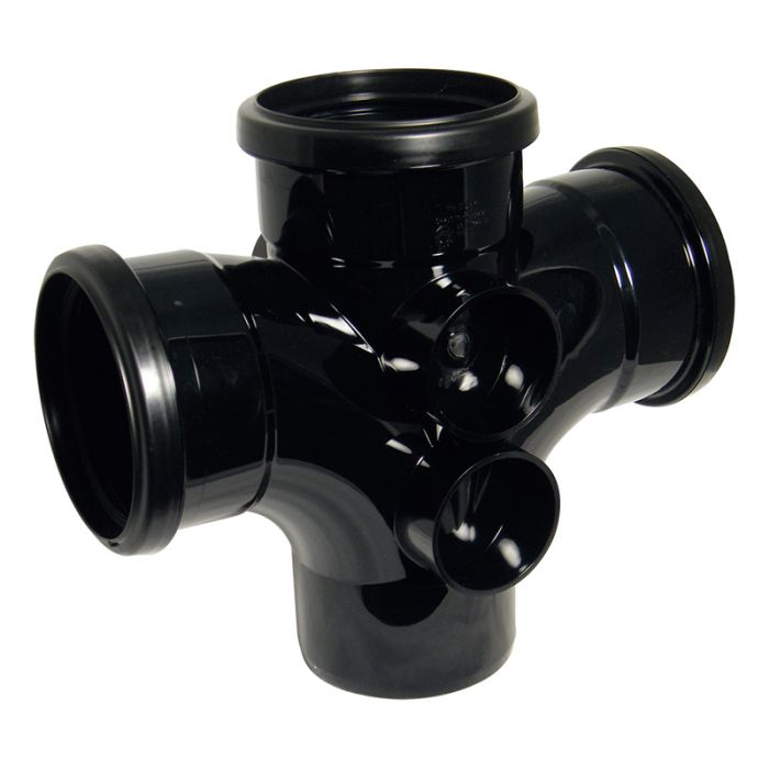 GBP 110mm 92.5 Double Branch Black Triple socket Floplast | GBP